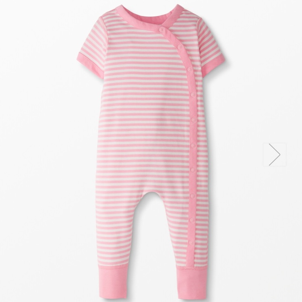 NWT Hanna Andersson Organic Cotton Short Sleeve Romper Pajamas 12-18 months